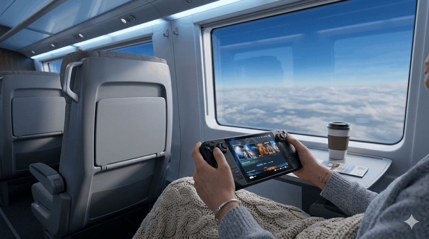 Steam Deck im Flugzeug